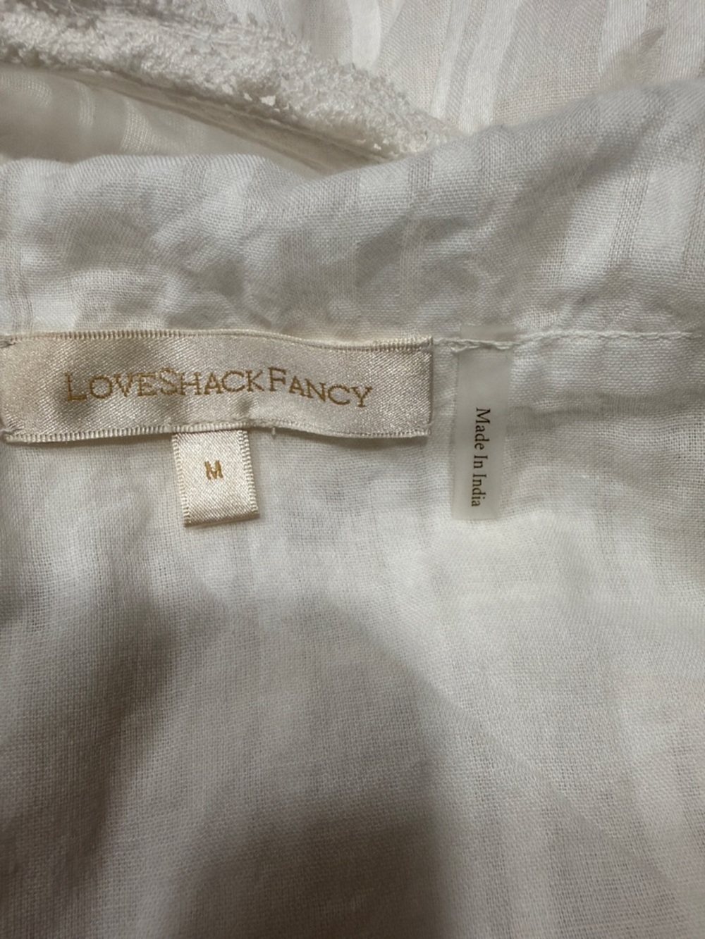 LoveShackFancy Audrina White Cutout Broderie Cotton Mini Dress Size M - Picture 13 of 14